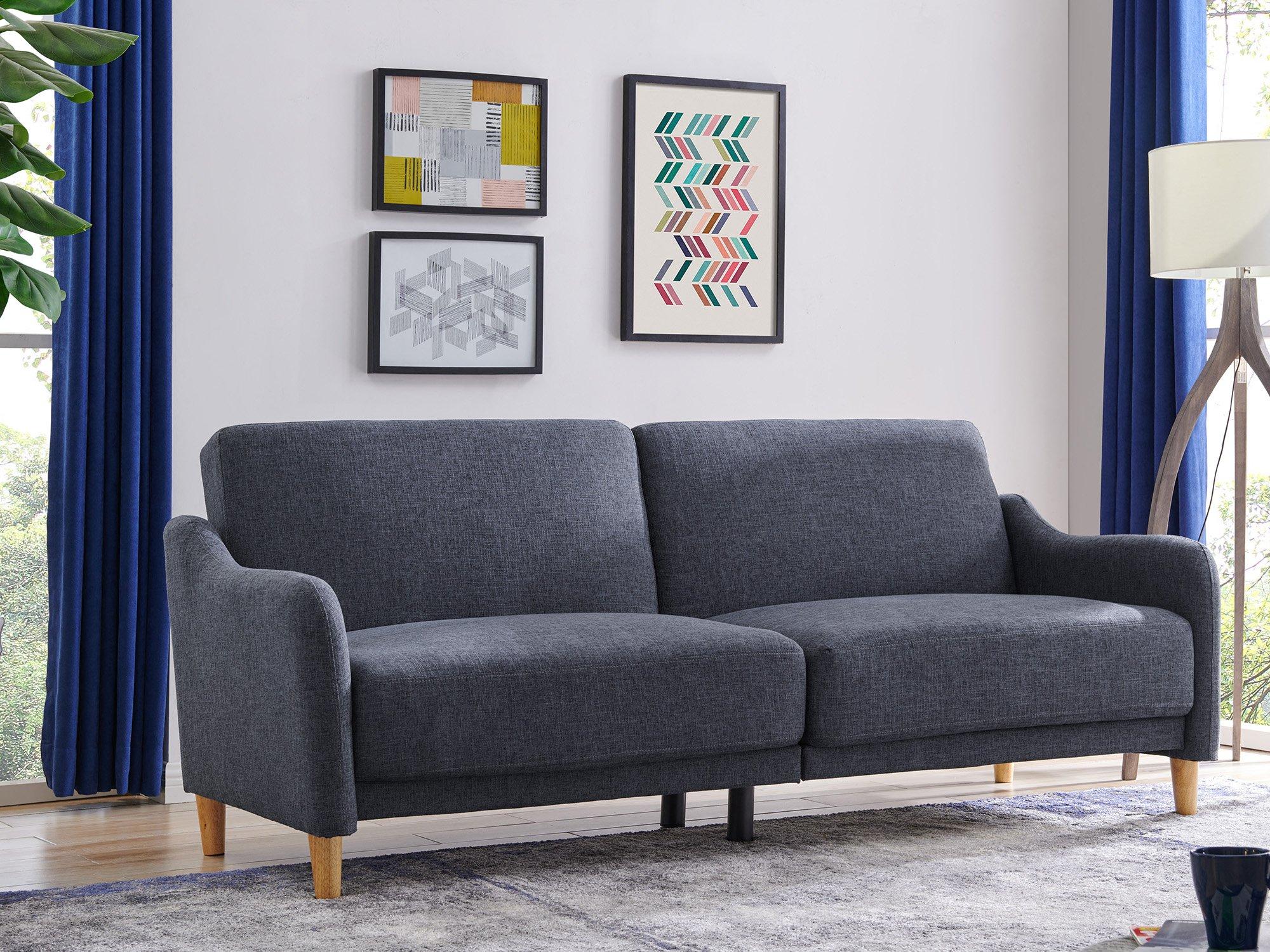Armstrong Fabric Sofa Bed With Wooden Legs